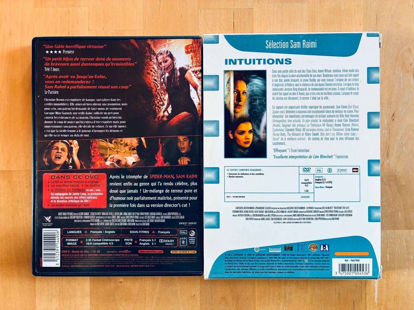 Lot 2 cult DVD's Sam Raimi: Intuitions et Jusqu’en enfer. – photo 3